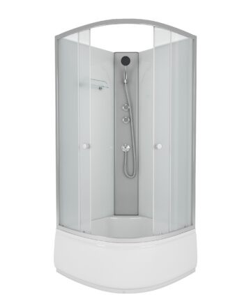 Душ.кабина NG- 7308-08BK (900*900*2000) высокий поддон (40см) стекло МАТОВОЕ