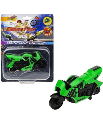 Т21551 1TOY CrashFest Moto мотобайк фрикционный , разборный, в асс. 6 цветов