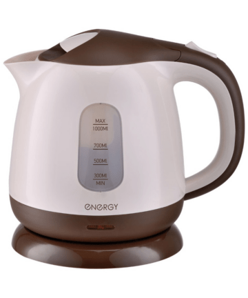Чайник электрический ENERGY E-275 1,0л, диск, 1кВт, термопластик, бежевый 164079