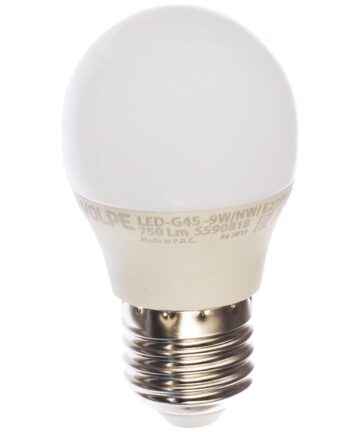 LED-G45-9W/NW/E27/FR/NR Лампа светодиодная . Форма "шар",матовая. Серия Norma, Белый свет. Volpe