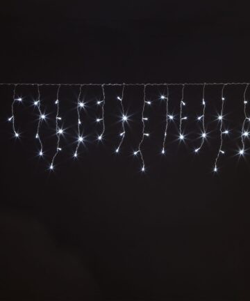 Гирлянда светодиодная "Бахрома", 1,8*0,5м, 64LED, 8 режимов, IP20, хол.белый EUROSVET 100-001а044082
