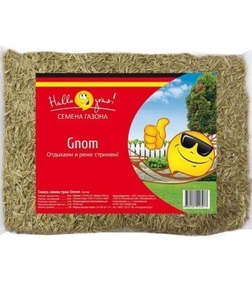 Семена Газон, Gnom Gras, 300 г, низкорастущий, пакет, ГазонCity