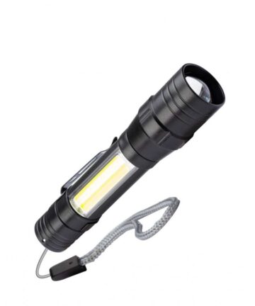 Фонарь ручной светодиодный 1W+5W, 90/140lm, лит.акк 3,7V1Ah, линза, ZOOM, 115м КОСМОС KOS113Lit