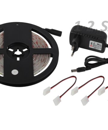 ЭРА набор лента св/д 12V 4.8W/m 60Led/m IP65 6500К 6К 5м б/п 2835kit-4,8-60-12-IP65-6500-5m 2140