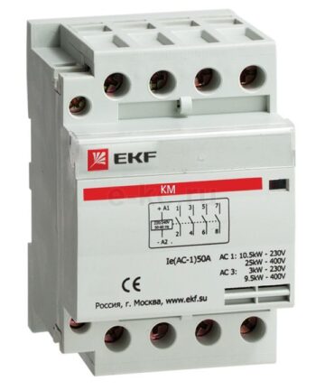 Контактор модульный КМ 16А 4NO (3 мод.) EKF km-3-16-40