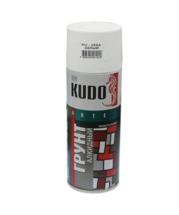 ГРУНТ АЭРОЗОЛЬ БЕЛЫЙ 520 МЛ (12) "KUDO" KU-2004