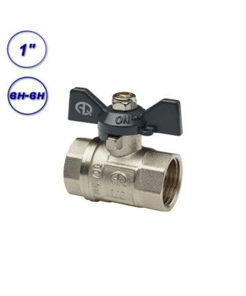 Кран шаровой AQUALINK бабочка 1" вн-вн