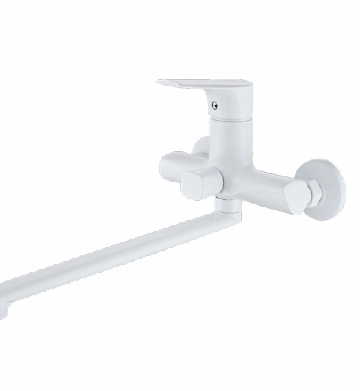 MN2273-8 PURE LIFE Смеситель для ванны с длинным изливом белый