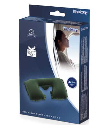 ПОДУШКА НАДУВНАЯ ПОД ШЕЮ 37*24*10 СМ  (1/36) "BESTWAY" 67006