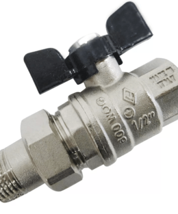 Кран шаровой американка BUGATTI бабочка 1/2"